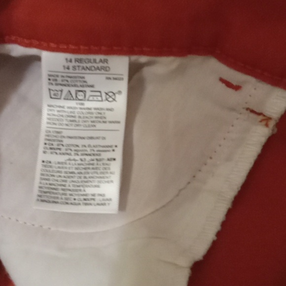 Old Navy Shorts Jean Hippie Boyfriend Mid Rise Jean Dark Red 5 Pocket Zip Button - Picture 5 of 9